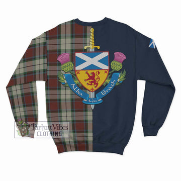 Rose White Dress Tartan Sweatshirt Alba with Scottish Lion Royal Arm Half Style