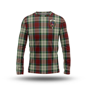 Rose White Dress Tartan Long Sleeve T-Shirt with Family Crest