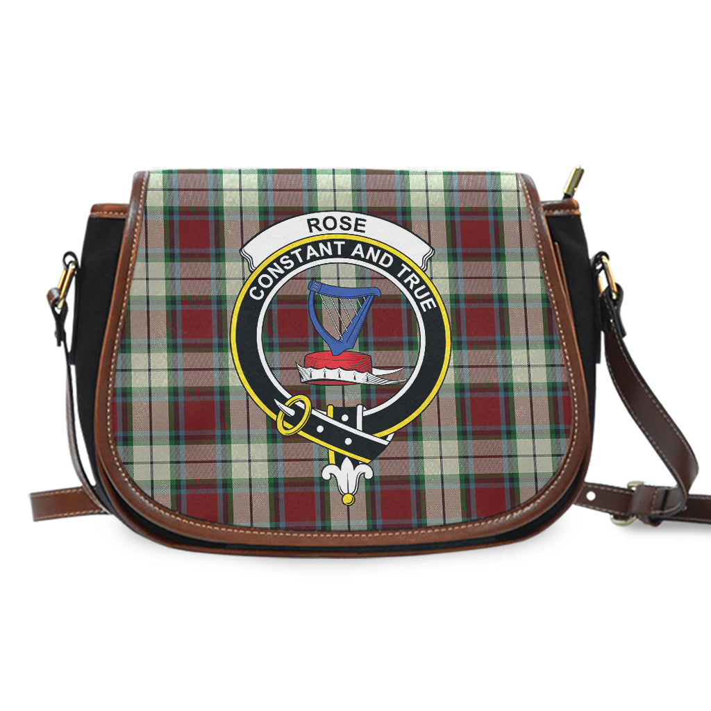 Rose White Dress Tartan Saddle Bag with Family Crest - Tartan Vibes Clothing