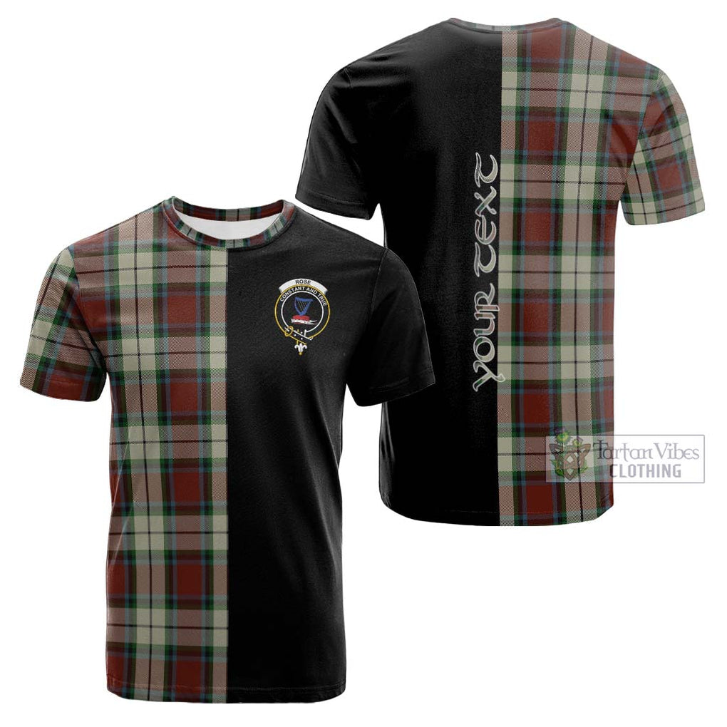 Tartan Vibes Clothing Rose White Dress Tartan Cotton T-shirt with Family Crest and Half Of Me Style