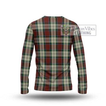 Rose White Dress Tartan Long Sleeve T-Shirt with Family Crest DNA In Me Style