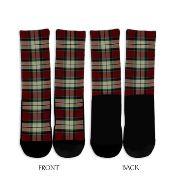 Rose White Dress Tartan Crew Socks