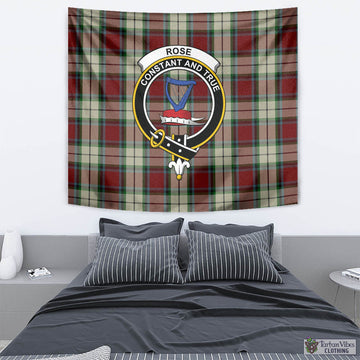 Rose White Dress Tartan Tapestry Wall Hanging and Home Decor for Room with Family Crest