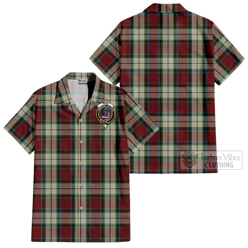 Rose White Dress Tartan Cotton Hawaiian Shirt with Family Crest Kid - Tartan Vibes Clothing