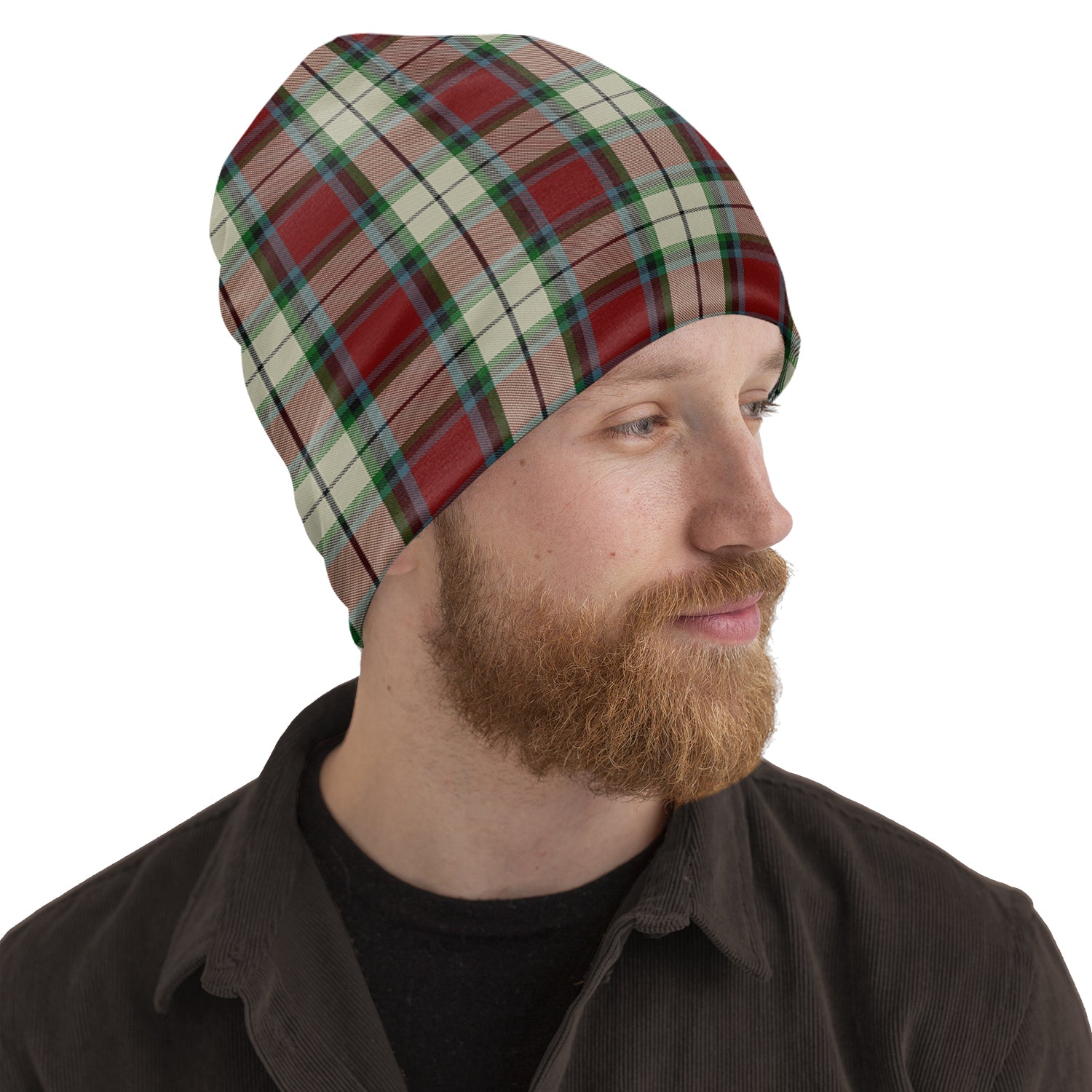 Rose White Dress Tartan Beanies Hat - Tartan Vibes Clothing