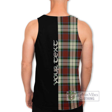 Rose White Dress Tartan Men's Tank Top with Family Crest and Half Of Me Style