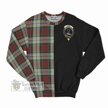 Rose White Dress Tartan Sweatshirt with Family Crest and Half Of Me Style