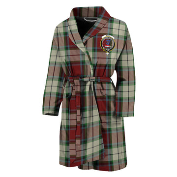 Rose White Dress Tartan Bathrobe with Family Crest