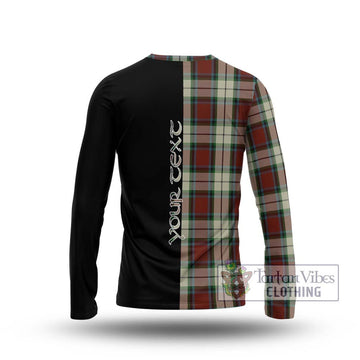 Rose White Dress Tartan Long Sleeve T-Shirt with Family Crest and Half Of Me Style