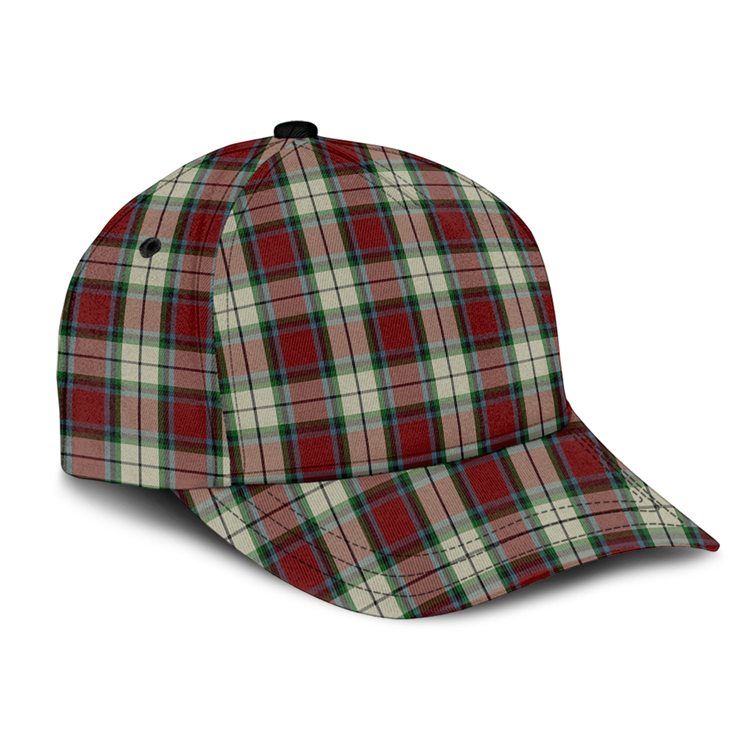 Rose White Dress Tartan Classic Cap - Tartan Vibes Clothing