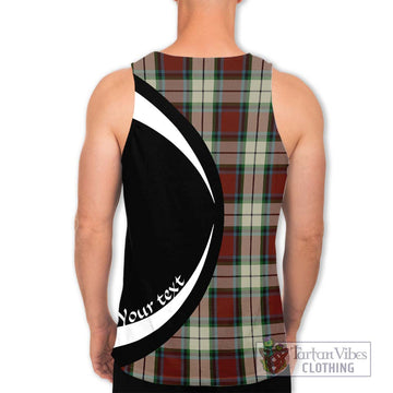 Rose White Dress Tartan Men's Tank Top with Family Crest Circle Style