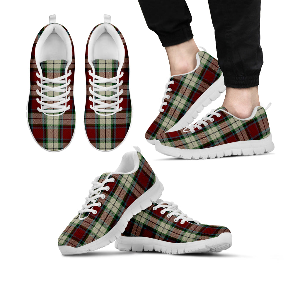 Rose White Dress Tartan Sneakers - Tartan Vibes Clothing