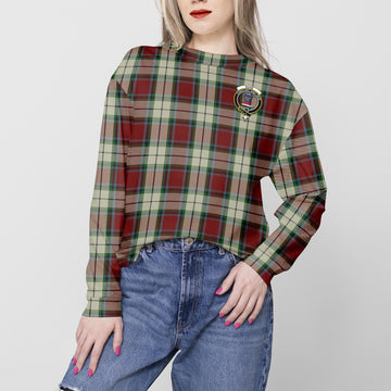 Rose White Dress Tartan Sweatshirt with Family Crest