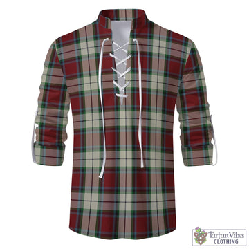 Rose White Dress Tartan Men's Scottish Traditional Jacobite Ghillie Kilt Shirt