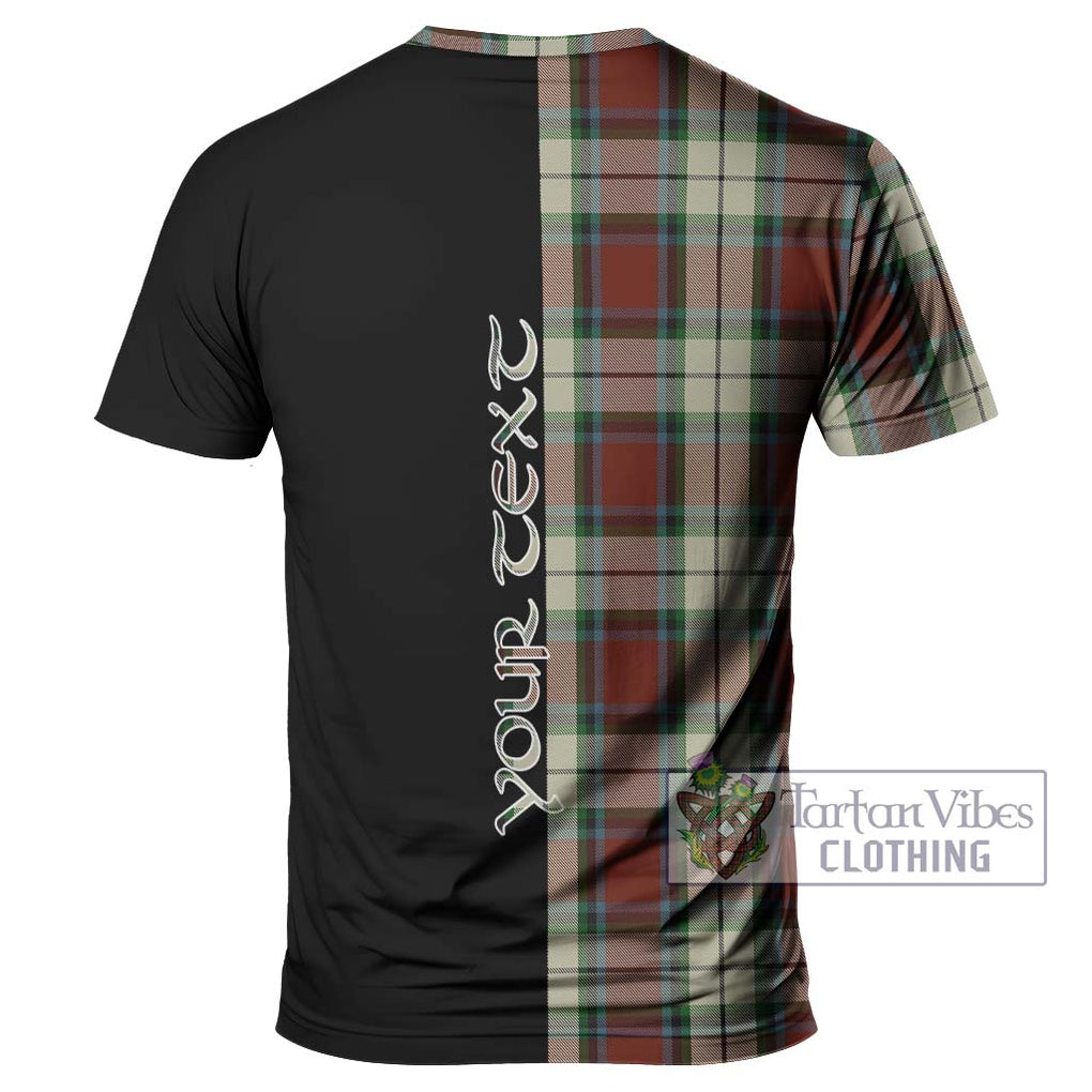 Rose White Dress Tartan T-Shirt with Family Crest and Half Of Me Style - Tartanvibesclothing Shop