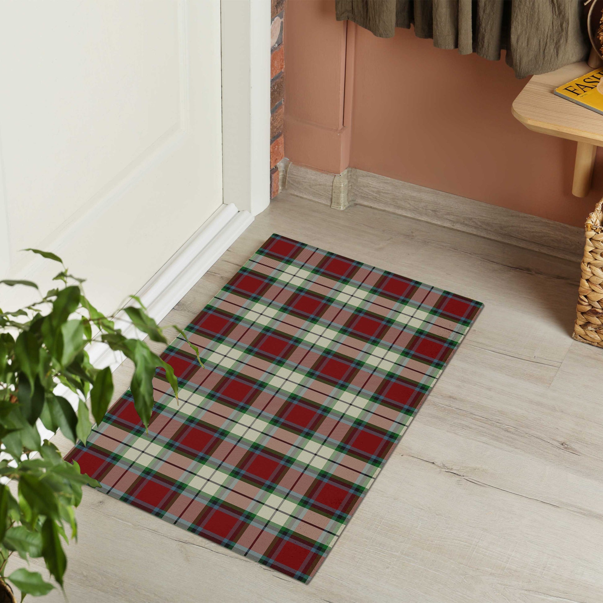 Rose White Dress Tartan Door Mat - Tartanvibesclothing Shop