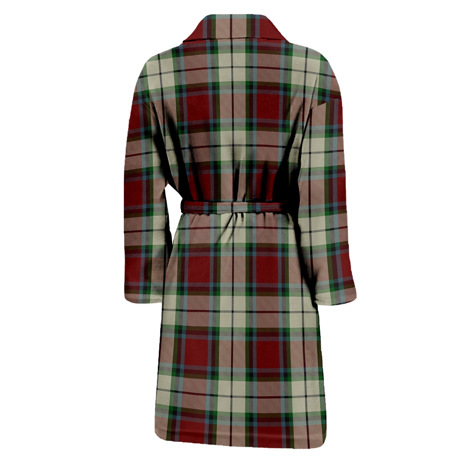 Rose White Dress Tartan Bathrobe with Family Crest - Tartan Vibes Clothing