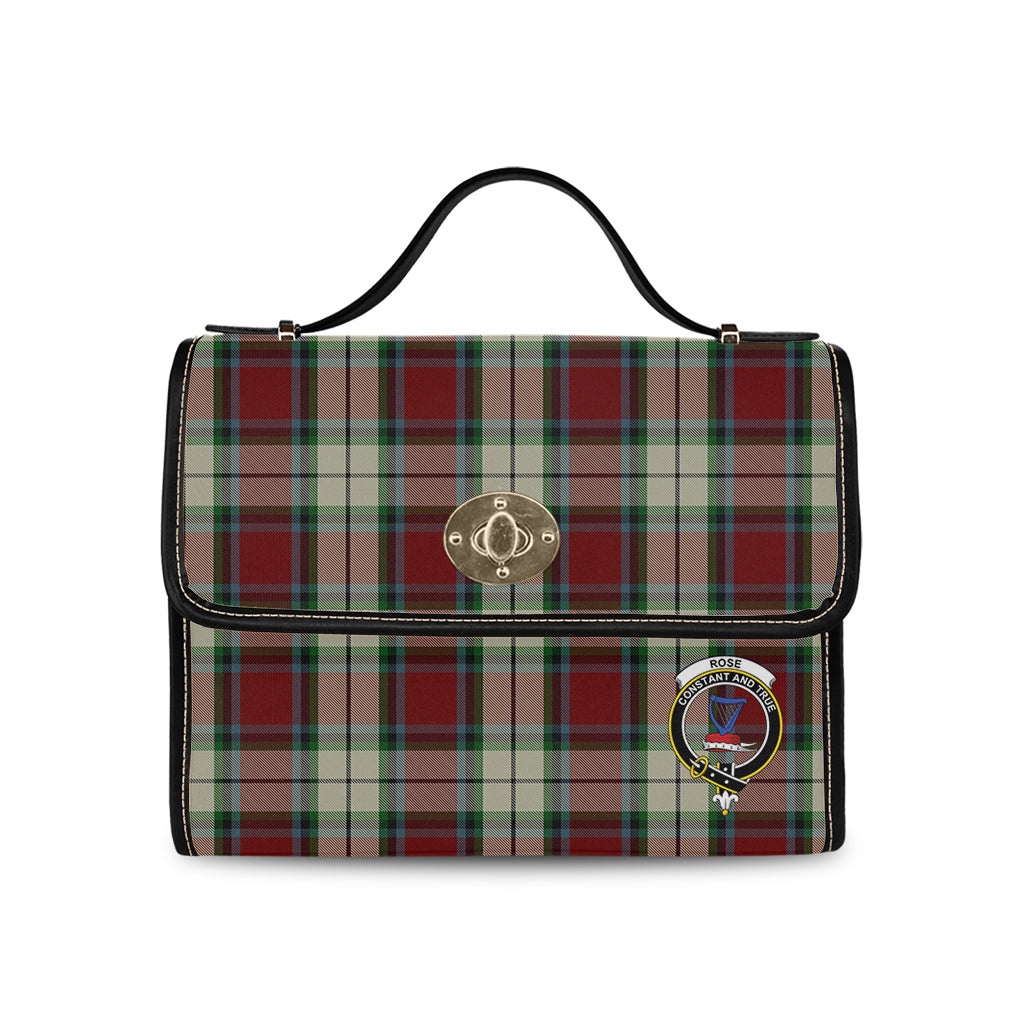 rose-white-dress-tartan-leather-strap-waterproof-canvas-bag-with-family-crest