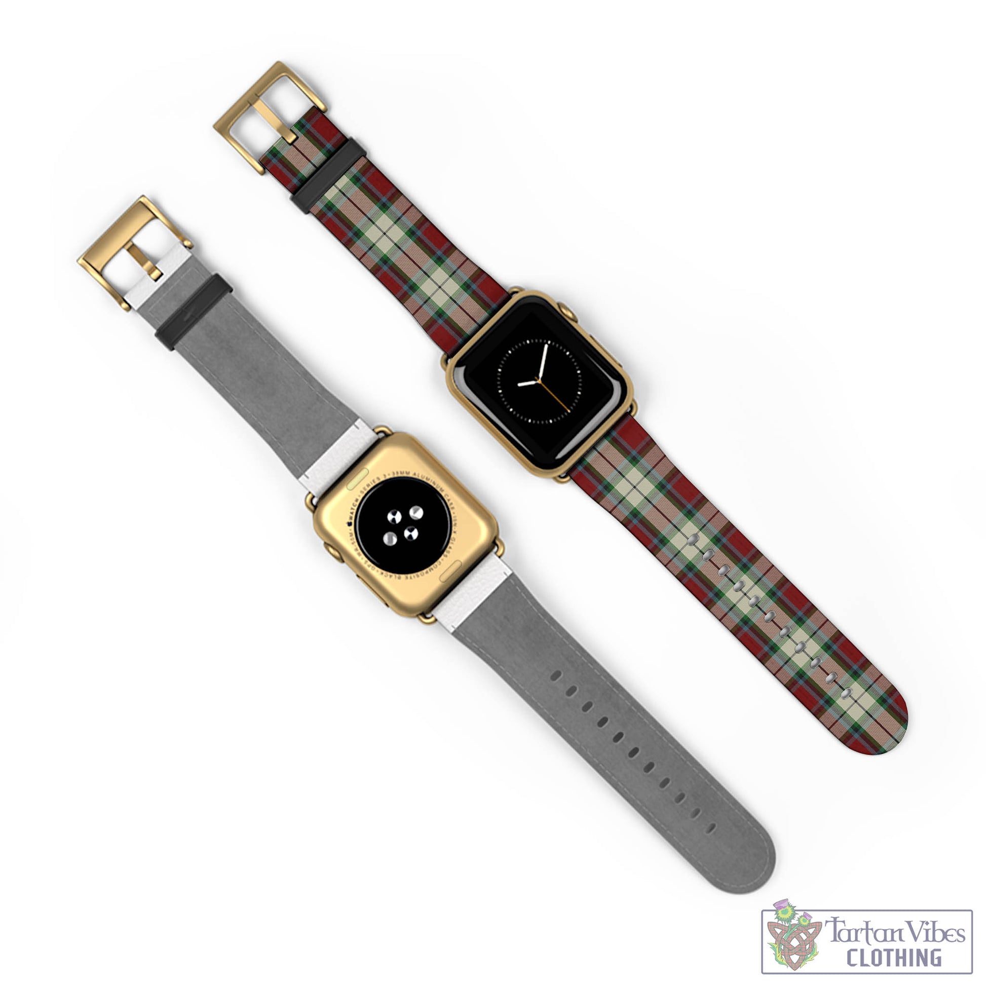 Tartan Vibes Clothing Rose White Dress Tartan Watch Band