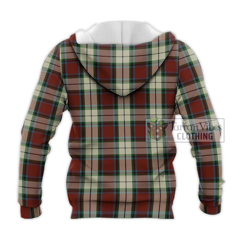 Rose White Dress Tartan Knitted Hoodie with Family Crest DNA In Me Style - Tartanvibesclothing Shop