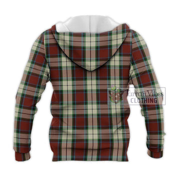 Rose White Dress Tartan Knitted Hoodie with Family Crest DNA In Me Style