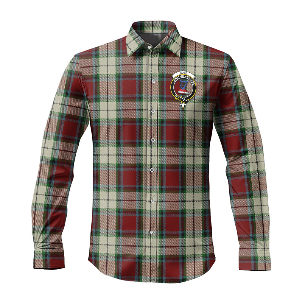 rose-white-dress-tartan-long-sleeve-button-up-shirt-with-family-crest