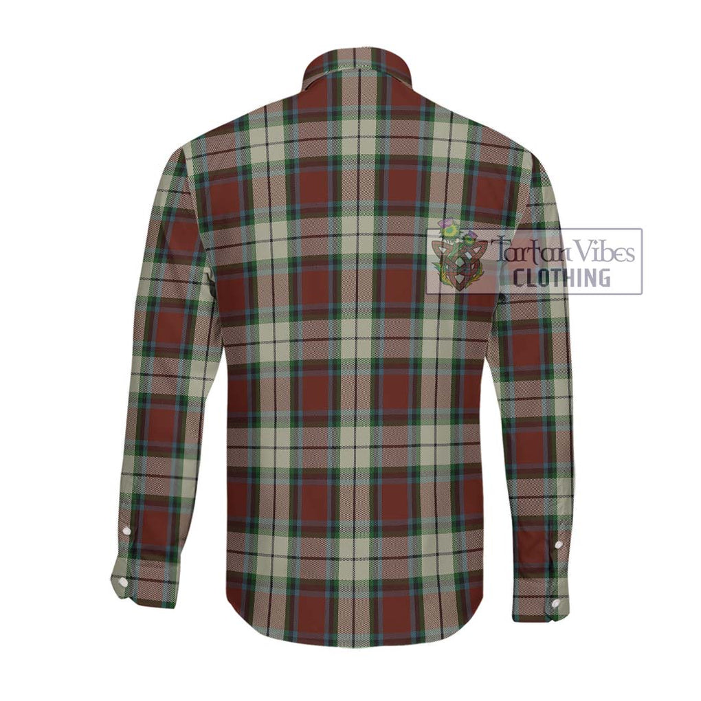 Rose White Dress Tartan Long Sleeve Button Shirt with Family Crest DNA In Me Style - Tartanvibesclothing Shop