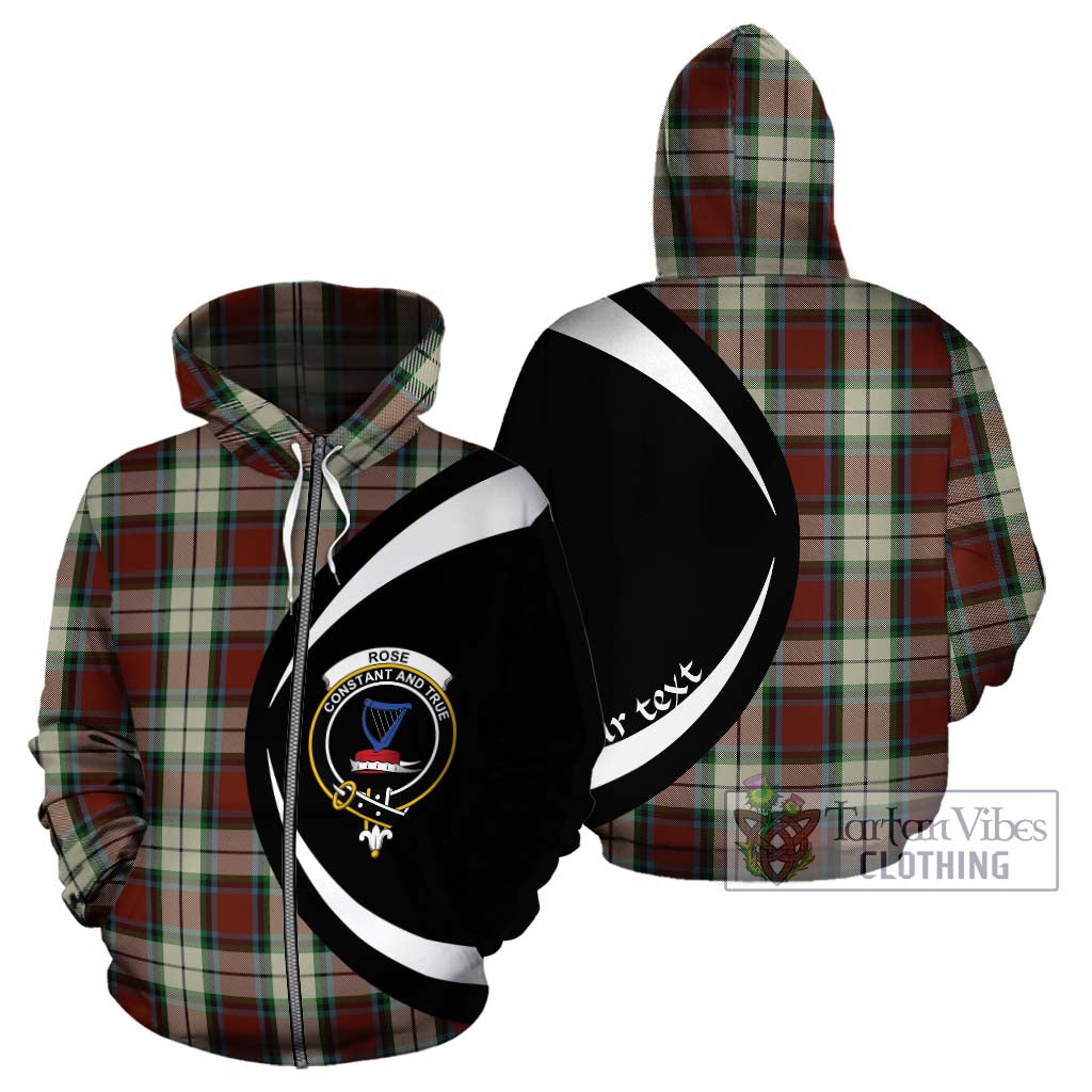 Rose White Dress Tartan Hoodie with Family Crest Circle Style - Tartan Vibes Clothing