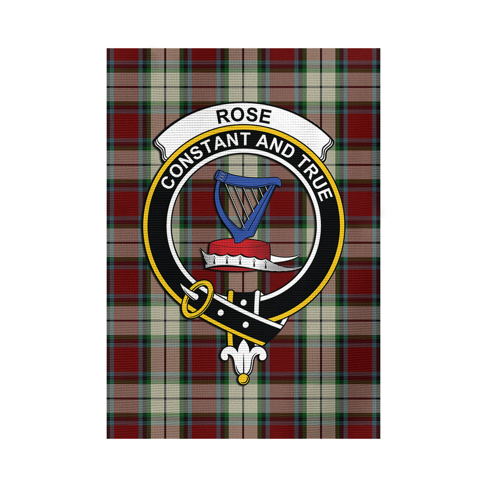 Rose White Dress Tartan Flag with Family Crest - Tartan Vibes Clothing