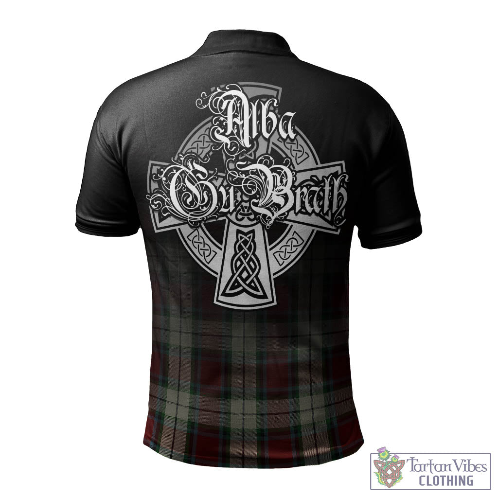 Tartan Vibes Clothing Rose White Dress Tartan Polo Shirt Featuring Alba Gu Brath Family Crest Celtic Inspired