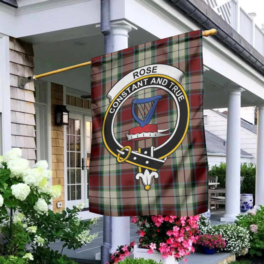 Rose White Dress Tartan Flag with Family Crest - Tartan Vibes Clothing