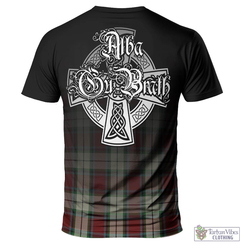 Tartan Vibes Clothing Rose White Dress Tartan T-Shirt Featuring Alba Gu Brath Family Crest Celtic Inspired