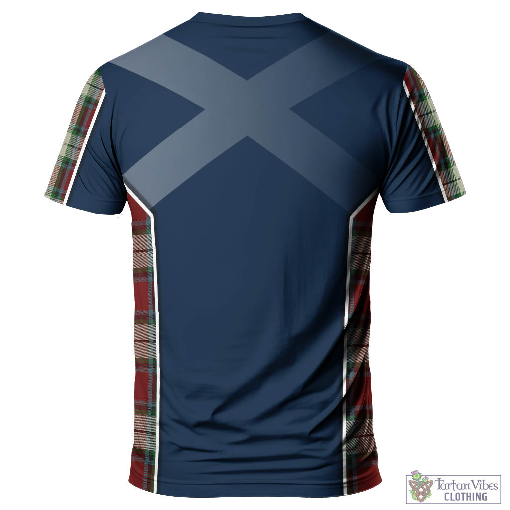 Tartan Vibes Clothing Rose White Dress Tartan T-Shirt with Family Crest and Scottish Thistle Vibes Sport Style