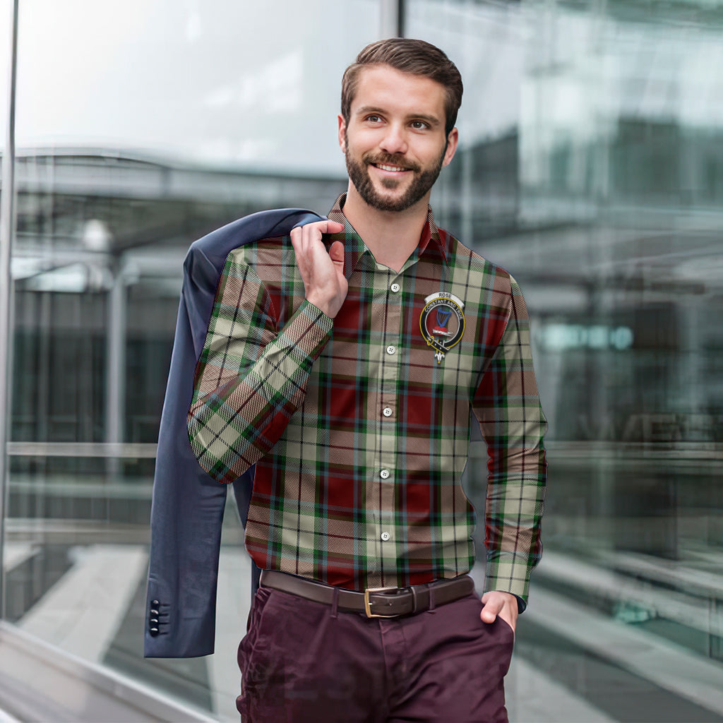 rose-white-dress-tartan-long-sleeve-button-up-shirt-with-family-crest