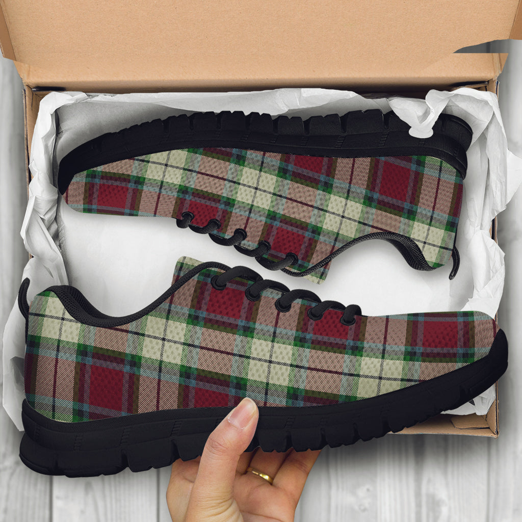 Rose White Dress Tartan Sneakers - Tartan Vibes Clothing