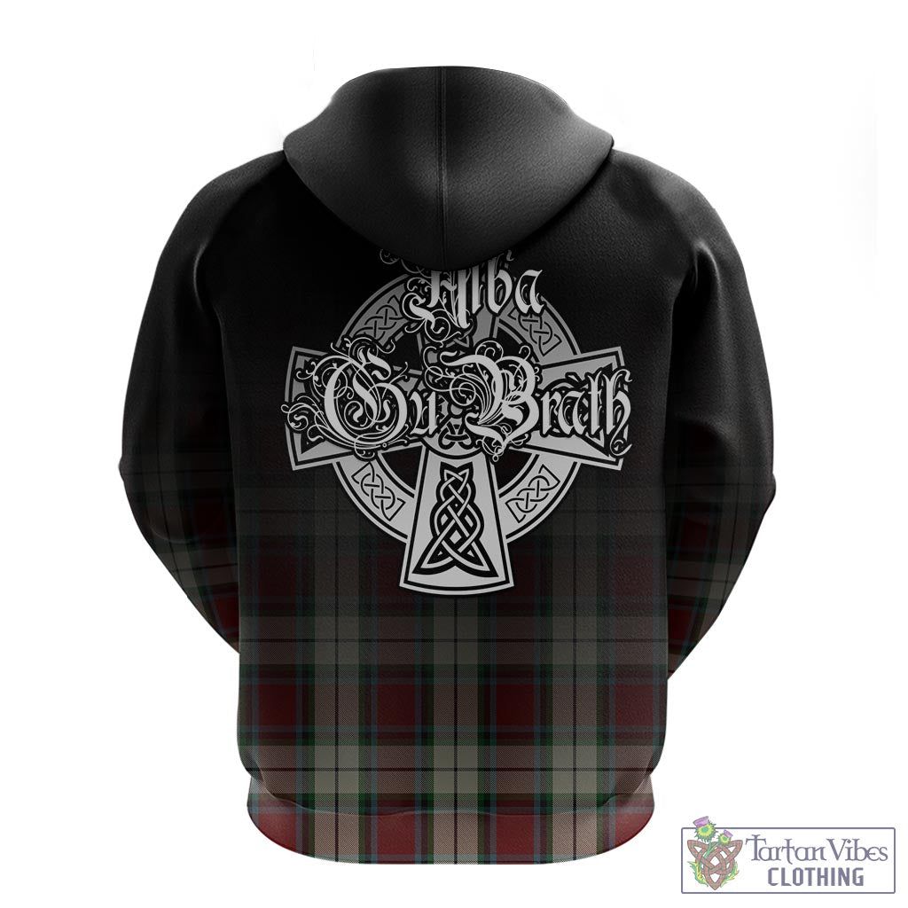 Tartan Vibes Clothing Rose White Dress Tartan Hoodie Featuring Alba Gu Brath Family Crest Celtic Inspired