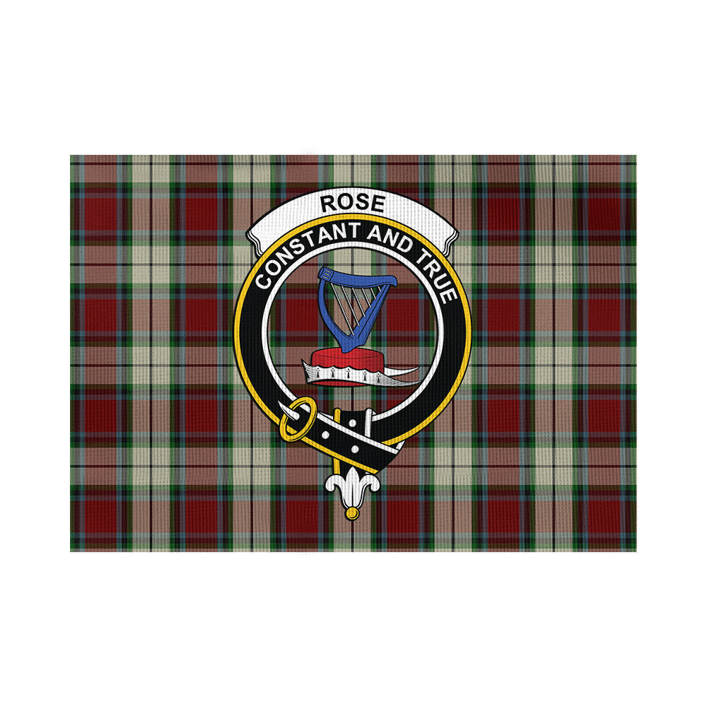 Rose White Dress Tartan Flag with Family Crest - Tartan Vibes Clothing