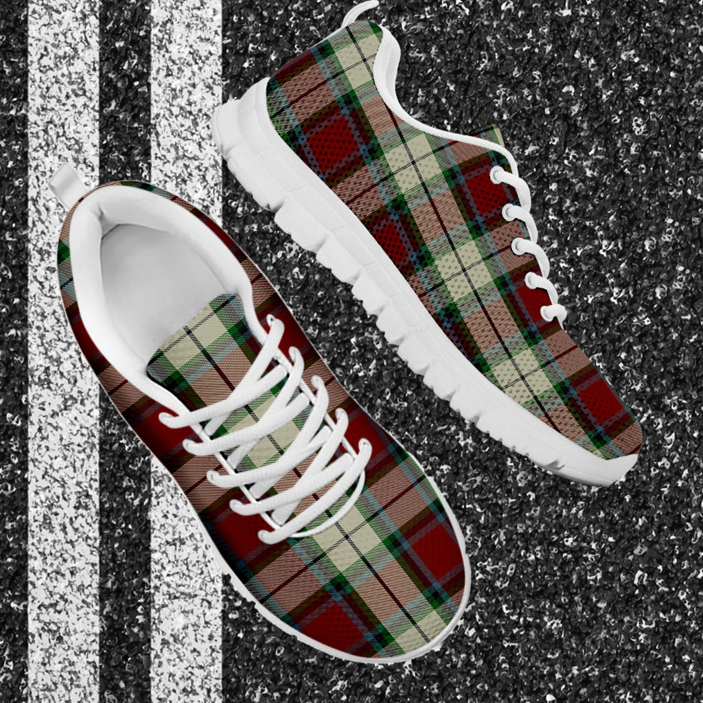 Rose White Dress Tartan Sneakers - Tartan Vibes Clothing