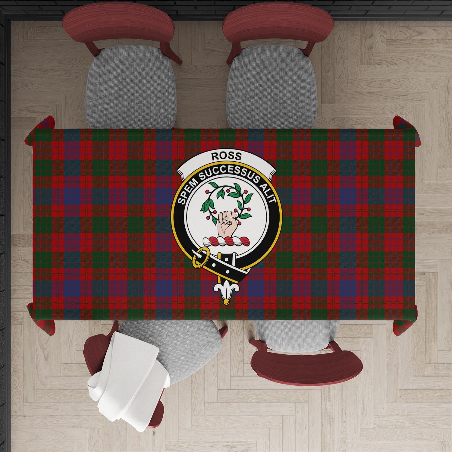 ross-tatan-tablecloth-with-family-crest