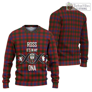 Ross Tartan Ugly Sweater with Family Crest DNA In Me Style