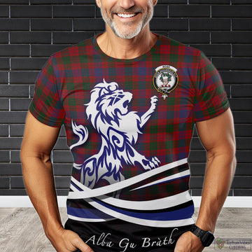 Ross Tartan T-Shirt with Alba Gu Brath Regal Lion Emblem