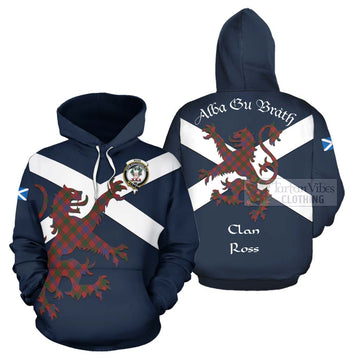 Ross Tartan Lion Rampant Hoodie  Proudly Display Your Heritage with Alba Gu Brath and Clan Name