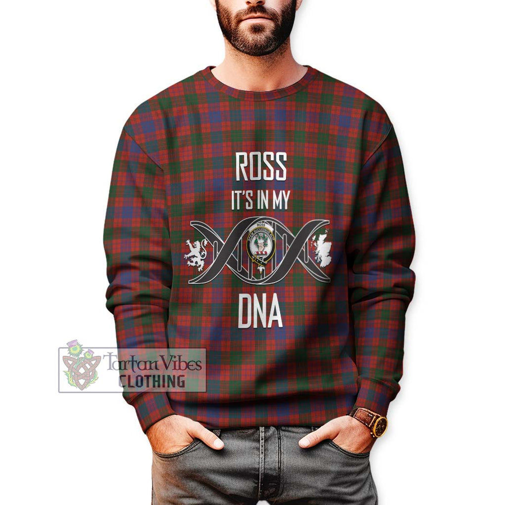 Ross Tartan Sweatshirt with Family Crest DNA In Me Style Unisex - Tartanvibesclothing Shop