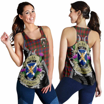 Ross Tartan Family Crest Women's Racerback Tanks Lion Rampant Royal Thistle Shield Celtic Inspired 4XL - Tartan Vibes Clothing