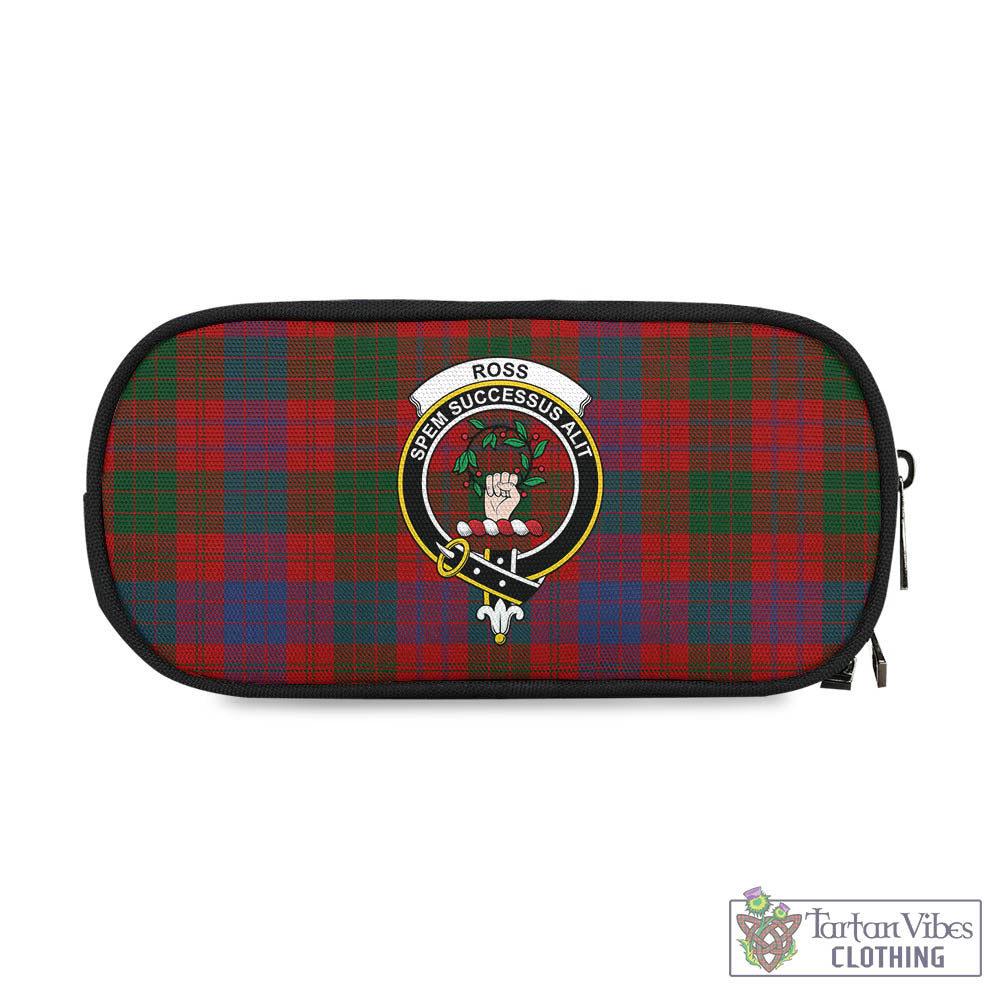 Tartan Vibes Clothing Ross Tartan Pen and Pencil Case with Family Crest