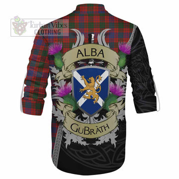 Ross Tartan Family Crest Ghillie Kilt Shirt Lion Rampant Royal Thistle Shield Celtic Inspired - Tartan Vibes Clothing