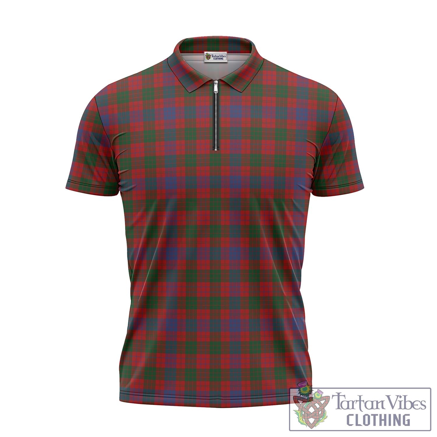 Tartan Vibes Clothing Ross Tartan Zipper Polo Shirt