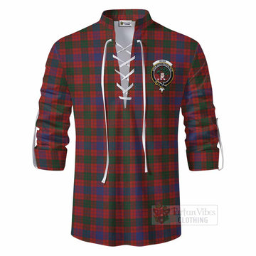 Ross Tartan Ghillie Kilt Shirt with Family Crest DNA In Me Style