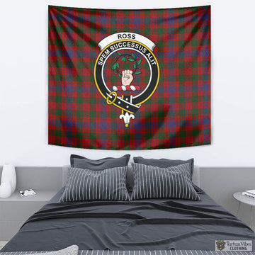 Ross Tartan Tapestry Wall Hanging and Home Decor for Room with Family Crest