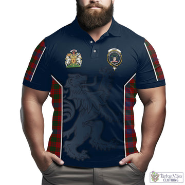 Ross Tartan Men's Polo Shirt with Family Crest and Lion Rampant Vibes Sport Style